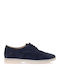 Leder Damen Oxfords in Marineblau Farbe