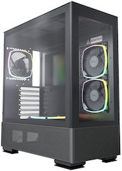 Montech Sky Two Gaming Midi Tower Κουτί Υπολογιστή με RGB Φωτισμό Μαύρο