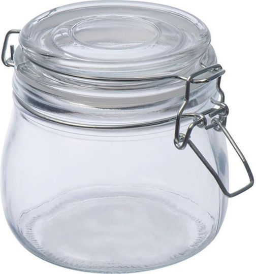 Next General Use Vase with Airtight Lid Glass Transparent 400ml