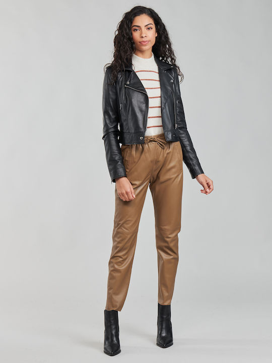 Femei Din material textil Pantaloni cu elastic Tabac maro
