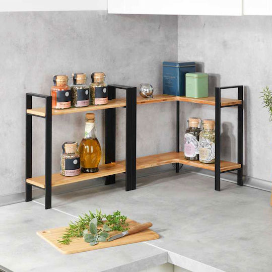 Wenko Tabletop Base Lou Wooden 30x30x33cm Black