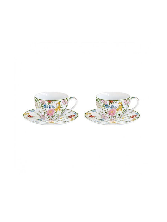 Marva Garden Dreams Set Tassen Kaffee Porzellan Mehrfarbig 110ml 2Stück