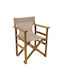 Director's Chair Wooden Retto Taupe 1pcs 61x51x86cm.