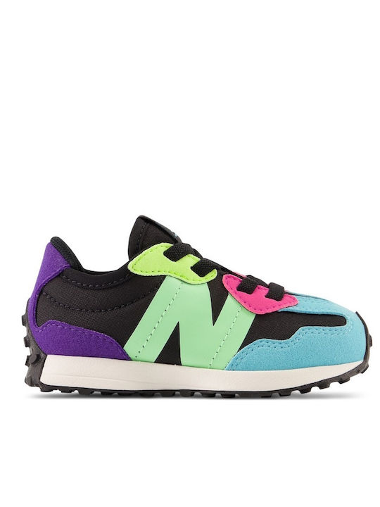 New Balance 327 Bungee Lace Kids Sneakers Black...