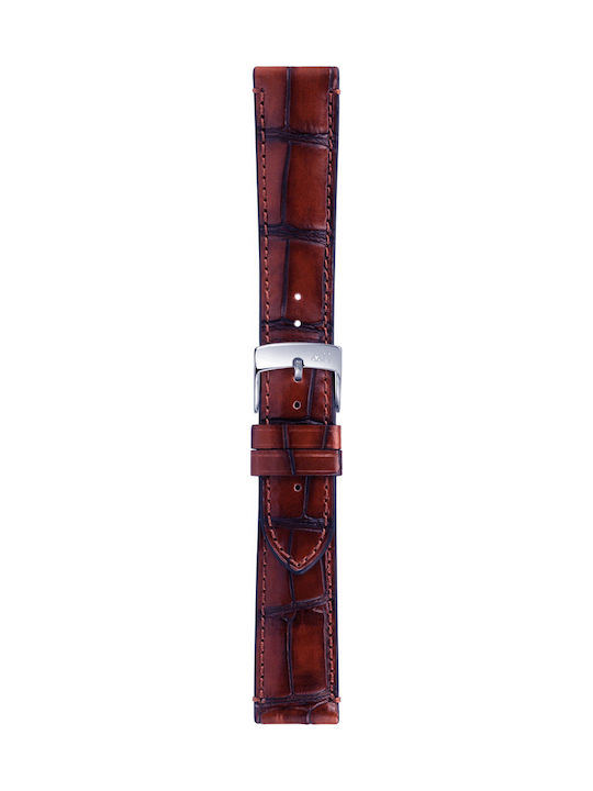 Morellato Leather Strap Burgundy 22mm