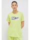 DKNY DP2T5894 Femeie Tricou Verde DP2T5894-0051