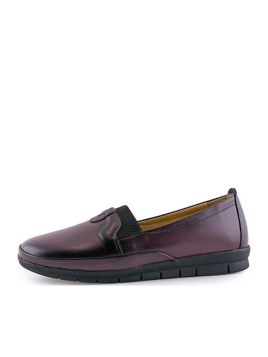 Damkal Γυναικεία Loafers σε Μπορντό Χρώμα