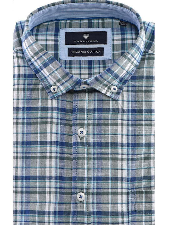 Kαρό button down πουκάμισο classic fit