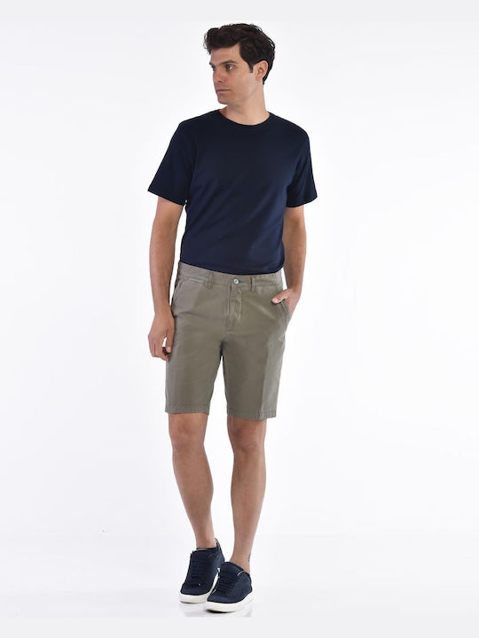 Chinos Bermuda modern fit Don Hering Khaki - Pantaloni scurți Chinos Bermuda cu croială modernă Don Hering Khaki