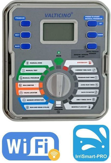 Valticino Programator Pentru Irigații Pe Perete Electric 4 Programe Extensibil Cu Wi-Fi