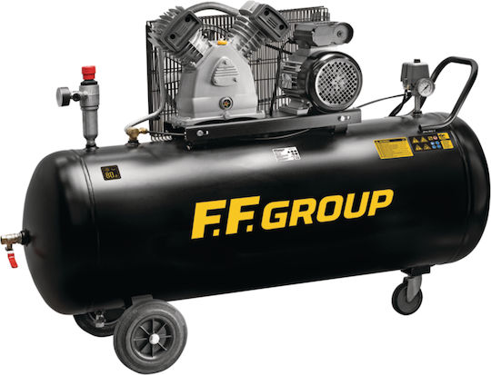 FFG AC-B 200/3MC HD Single-Phase Air Compressors 80dB with Power 3hp and Airtank 200lt 39831