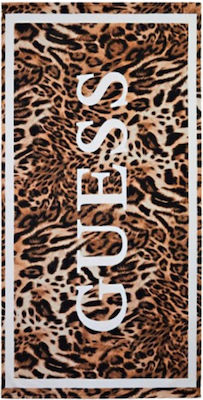 Guess Animal Strandtuch Baumwolle Iconic Leopard Big C 180x100cm.