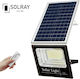 KAL Electronics Waterproof Solar LED Floodlight 25W Cold White 6200K with Remote Control IP65