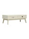 Rectangular Central Wooden Coffee Table with Drawers Gray M110xP50xH40cm