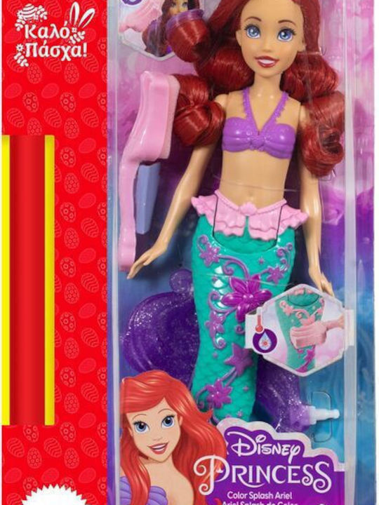 Lumânare de Paște cu Jucărie Disney Princess Ariel Schimbare de Culoare pentru 3+ Ani Mattel