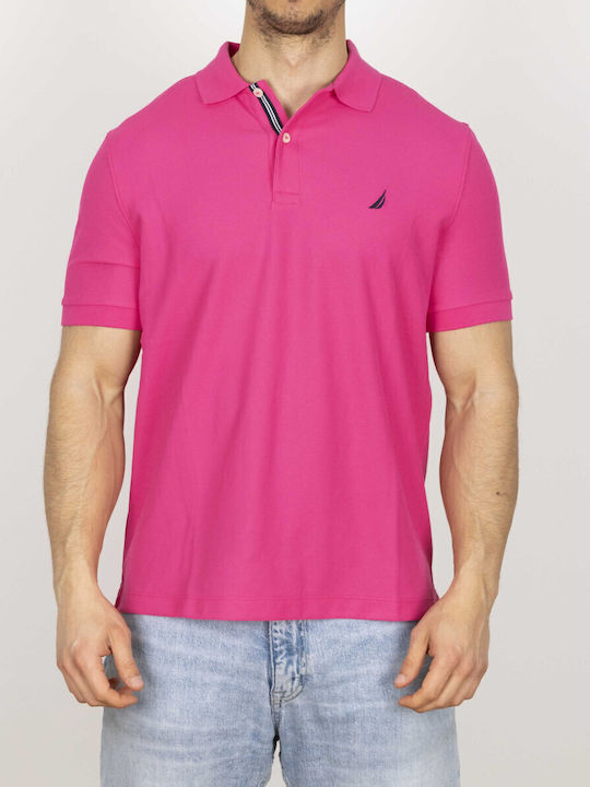 Nautica Polo Short Sleeve Blouse Fuchsia