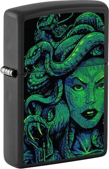Zippo Medusa Design Windproof Flame Lighter in Green Color
