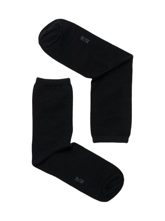 Kal-tsa Casual Women's Solid Color Socks Black