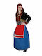 Traditional Costume Macedonian woman with Scarf with 1 Row Necklace