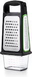 OXO Inox Cheese Grater with Container Blakc 13.3x8.8x31cm