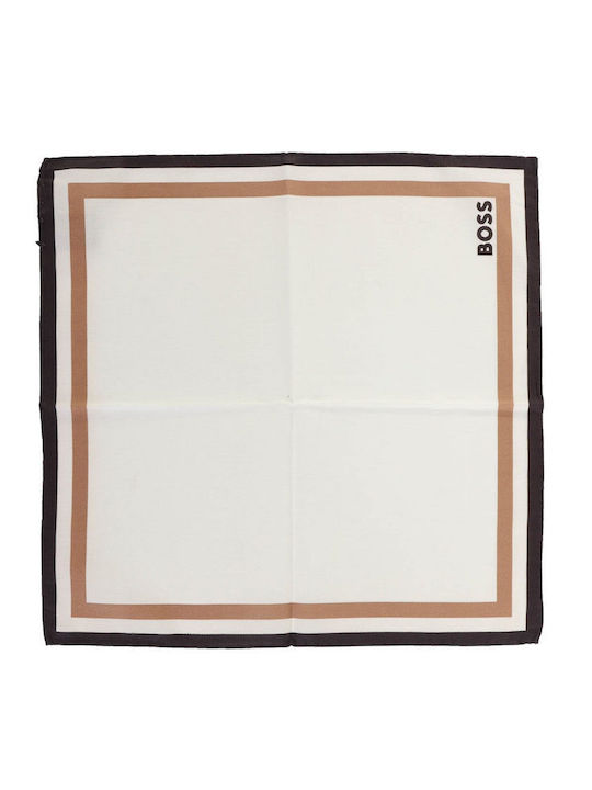 White Beige Black Men's Handkerchief Beige