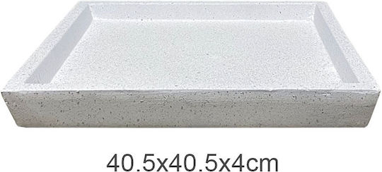Marhome Farfurie Pot Plastic Alb 40.5x40.5buc 06-23231-2