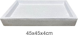 Marhome Teller Topf Kunststoff Weiß 45x45cm 06-...