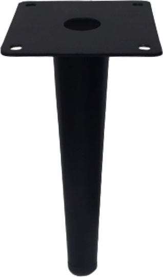 JGS S.A. TO-202 Μεταλλικό Πόδι Επίπλου 15cm Μαύρο