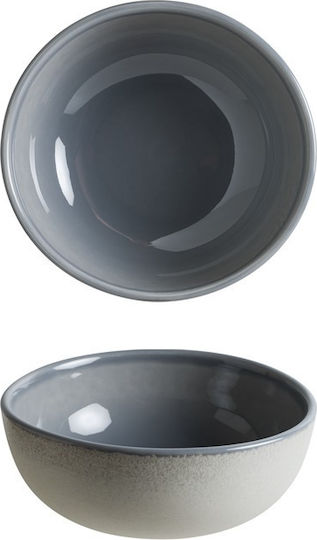 Bonna Ground Serving Bowl Round made of Porcelain Gray with Diameter 16cm 6pcs