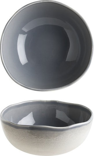 Bonna Ground Serving Bowl Round made of Porcelain Gray with Diameter 16cm 6pcs