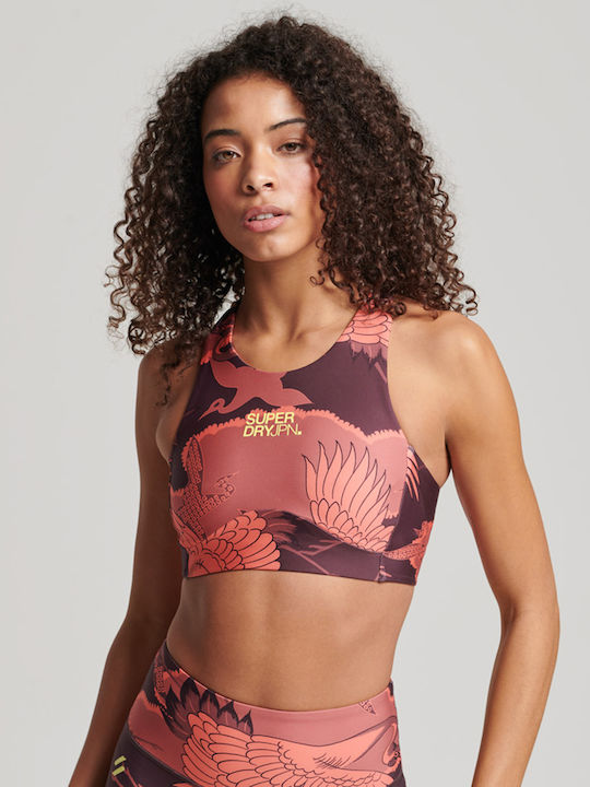 Superdry Women's Sports Bra without Padding Pink