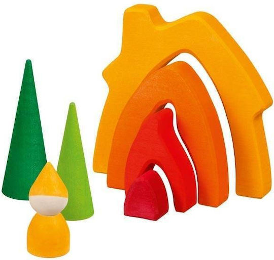 Wooden Construction Toy Dwarf House for 2+ years