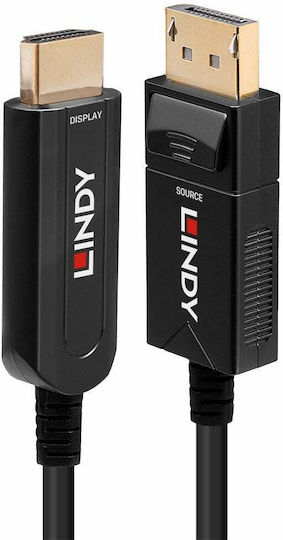 Lindy Кабел DisplayPort мъжки - HDMI мъжки 20м Черен (38491)