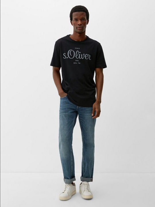 S.Oliver Men's Short Sleeve T-shirt Black