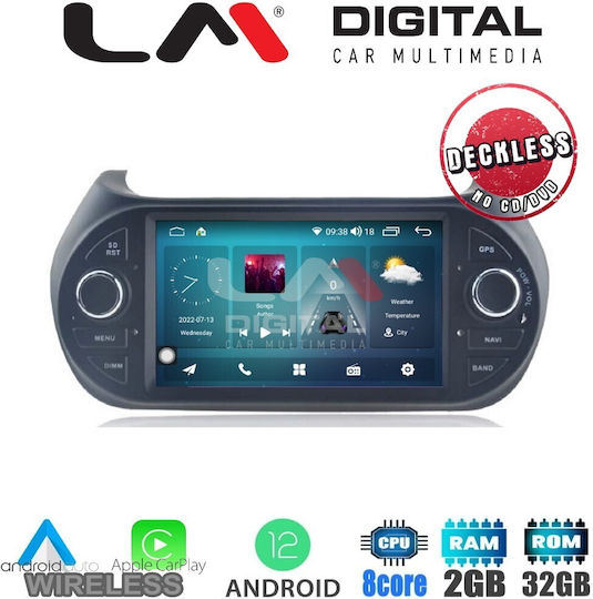 LM Digital Ηχοσύστημα Αυτοκινήτου για Peugeot Bipper Fiat Fiorino / Qubo Citroen Nemo 2008> (Bluetooth/USB/AUX/WiFi/GPS/Apple-Carplay/Android-Auto)