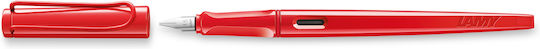 Lamy Joy Calligraphy Pen Fine 1.5mm Red made of Plastic with Blue Ink