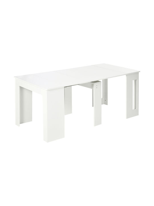 Τραπέζι Τραπεζαρίας Επεκτεινόμενο Ξύλινο Λευκό 180(+60)x85x75εκ.