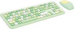 Forever Candy Fără fir Set tastatură și mouse UK Green