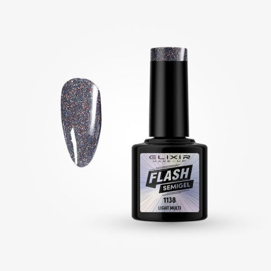 Elixir Ημιμόνιμο Βερνίκι Νυχιών 1138 Light Multi 8ml