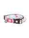 Max & Molly Cherry Bloom Dog Collar in Turquoise color Medium 20mm x 34 - 55cm