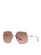 Michael Kors Empire Butterfly Women's Sunglasses with Brown Tartaruga Metal Frame and Brown Gradient Lens