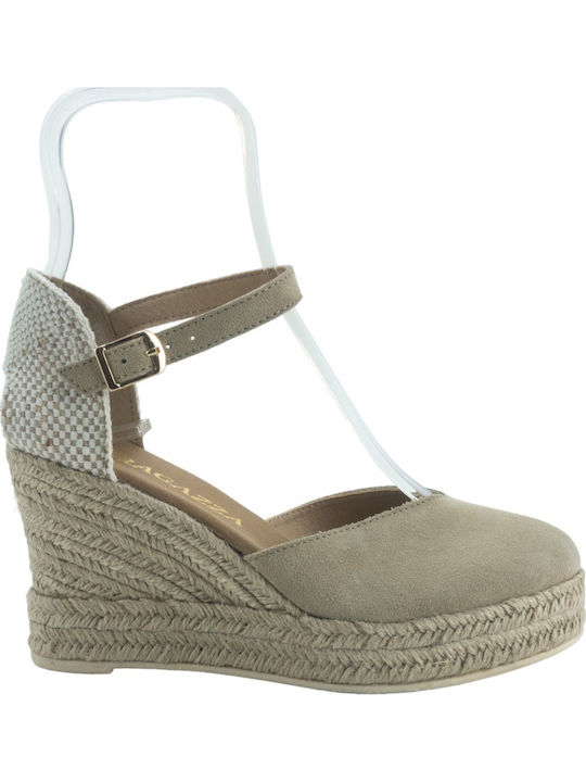 Ragazza Women's Suede Platform Espadrilles Beige