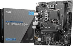 MSI PRO H610M-E DDR4 Motherboard Micro ATX with Intel 1700 Socket