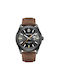 Timberland Watch Battery with Brown Leather Strap