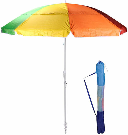 Solskjerm Folding Beach Umbrella Diameter 2.2m Multicolor