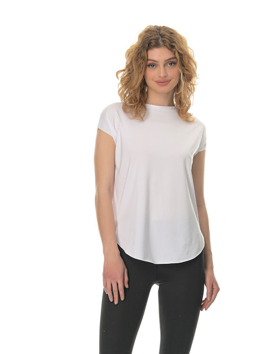 Athlos Sport 2298 Γυναικείο Αθλητικό T-shirt Λευκό