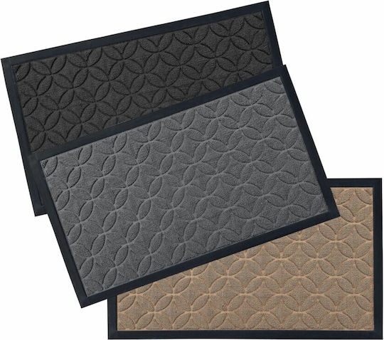 Kipper Fußmatte Teppich mit rutschfester Unterlage Cosme Dark Gray 45x75cm