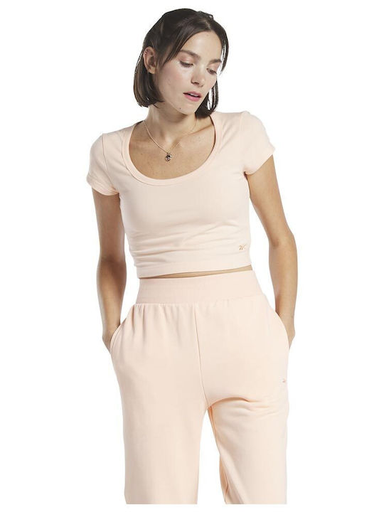 Γυναικείο Καλοκαιρινό Crop Top Βαμβακερό Κοντομάνικο Aura Orange