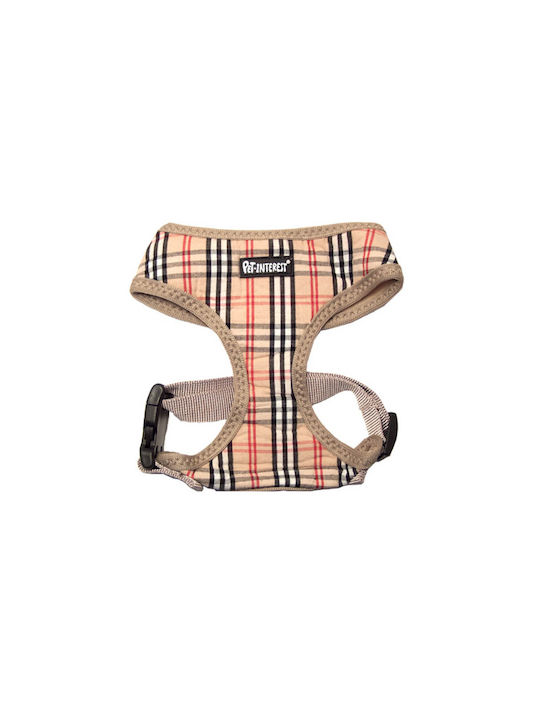 Pet Interest Нагръдник за куче Жилетка Mesh Checked Бежов X-Large 55-76см 5450-XL