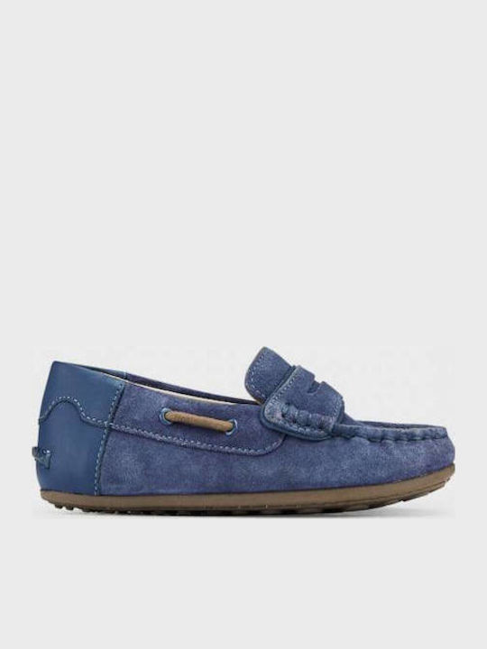 Mayoral Boys Suede Slip-On Moccasins Blue